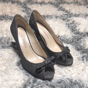 Steel grey high heels